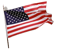 Large animated American flag clip art for a white background