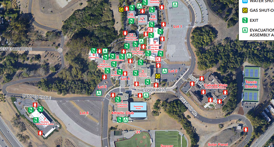Cañada College Campus Map