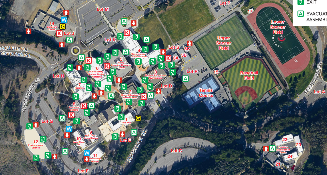 Skyline College Campus Map