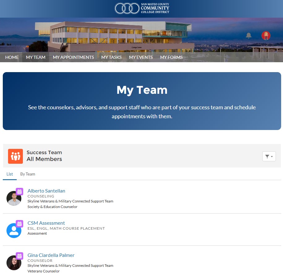 Click on My Team and then click on by team