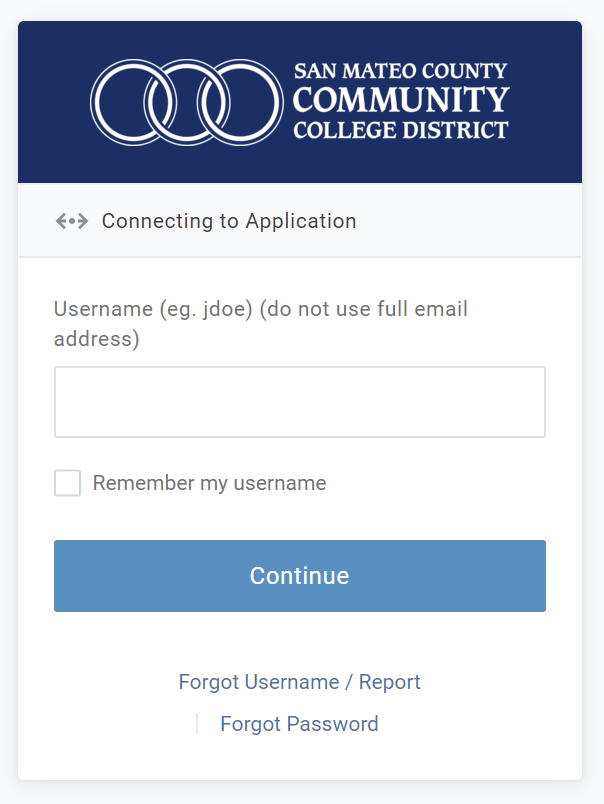 mySMCCD Login screen