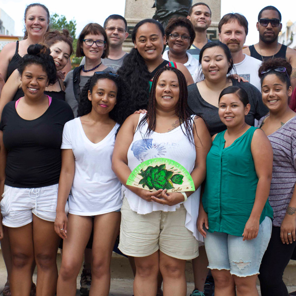 students and teachers in cuba