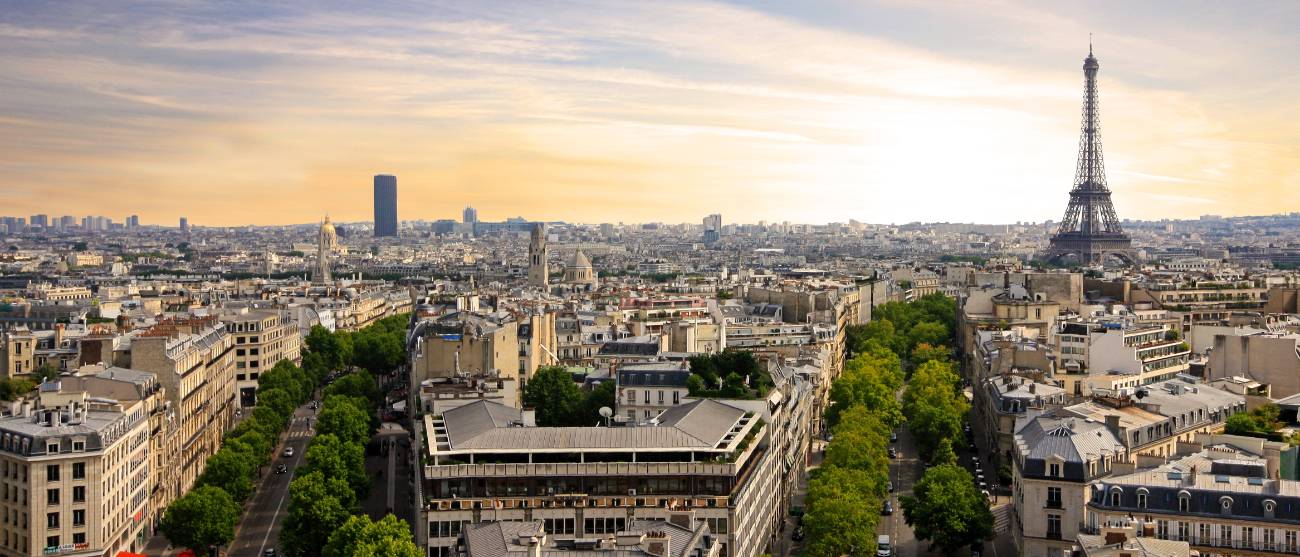 Paris, France Aerial view of Paris, France